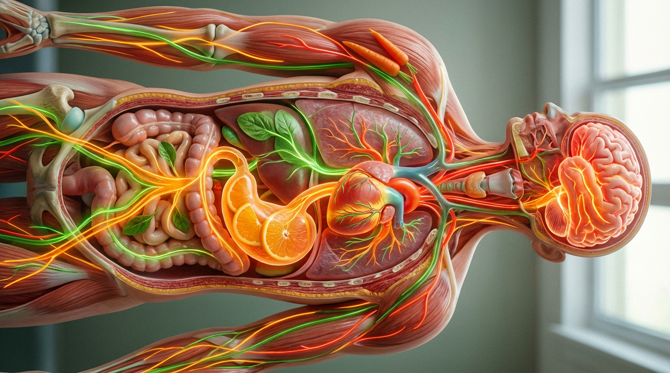 Иллюстрация баланса витаминов в организме человека