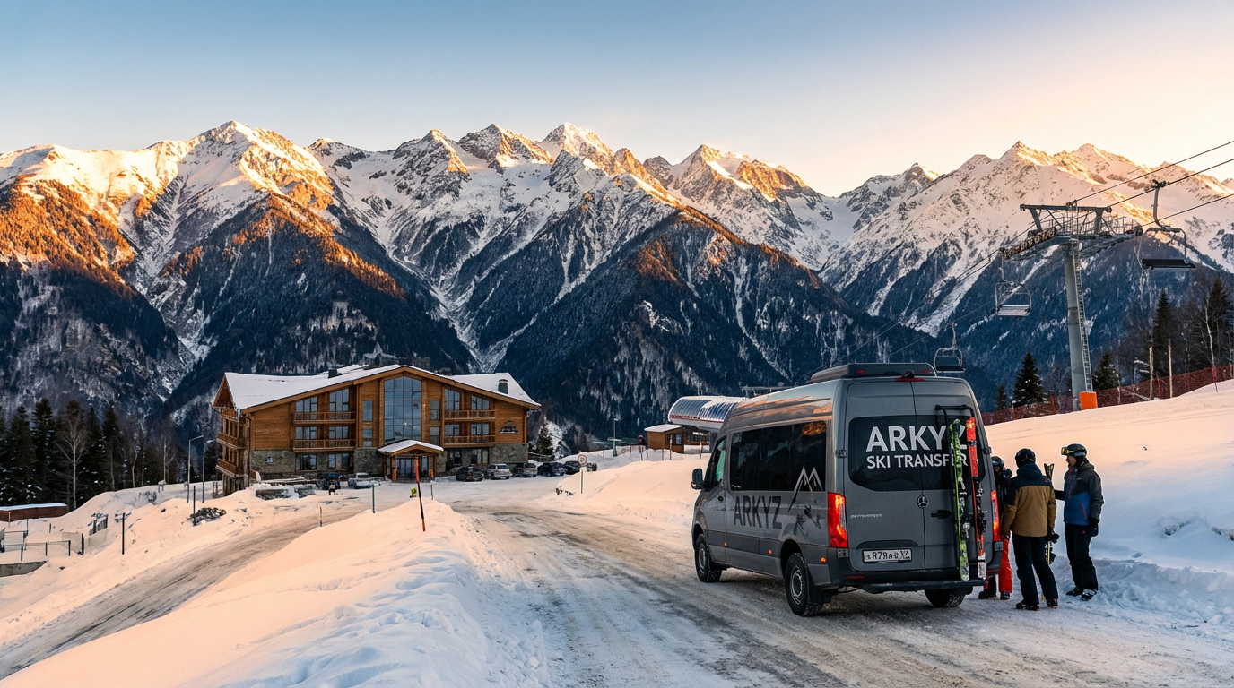 Трансфер от отеля к склонам Архыза