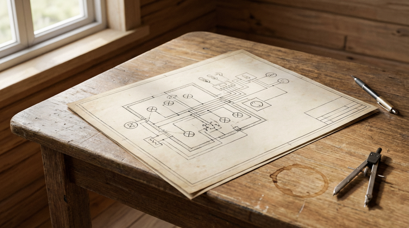 Схема системы управления освещением и климатом в деревянном доме