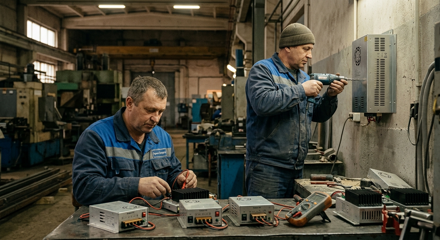 Обеспечение стабильного питания на предприятиях Крыма: как применяются настольные и настенные AC/DC преобразователи