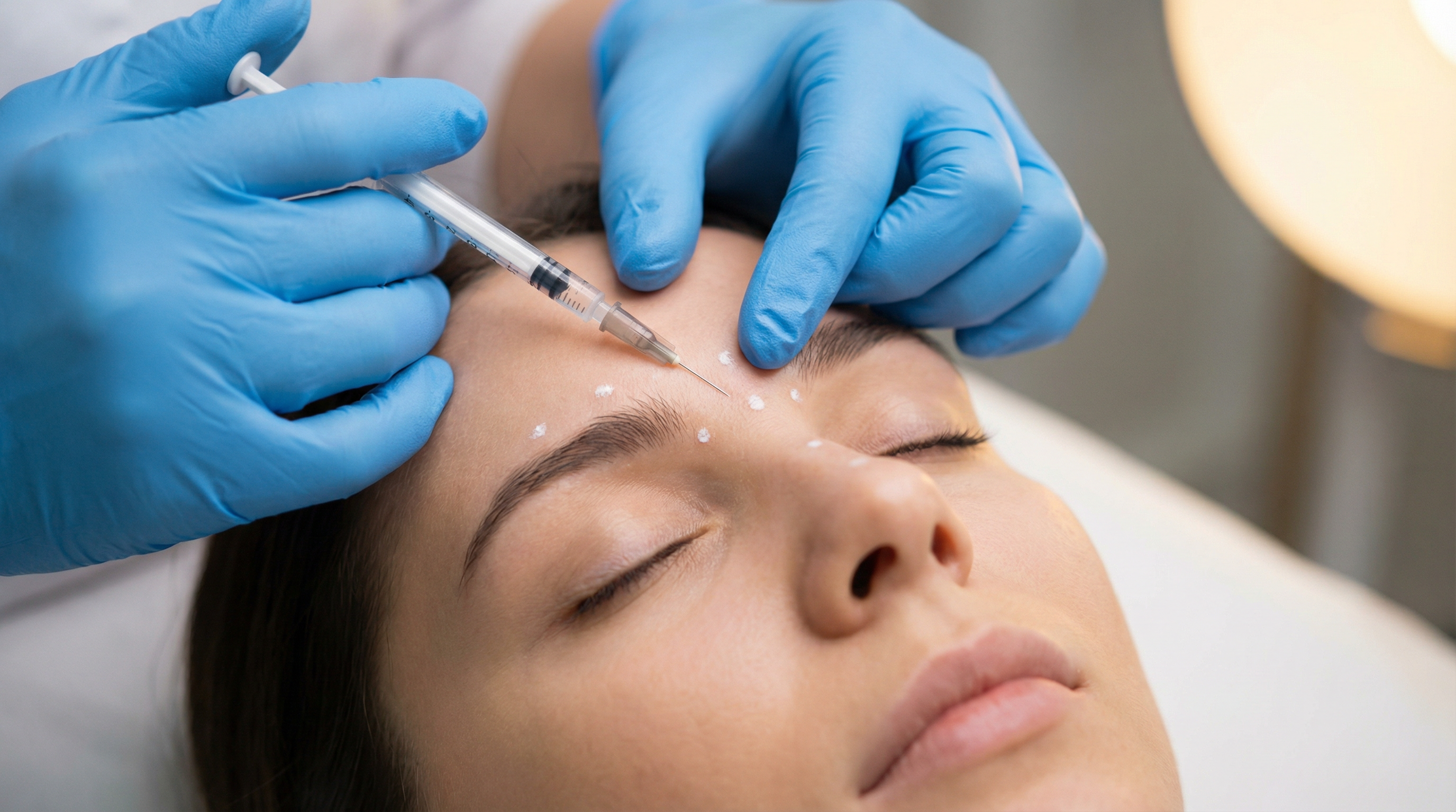 процедура ботулинотерапии — этапы введения ботокса в межбровье