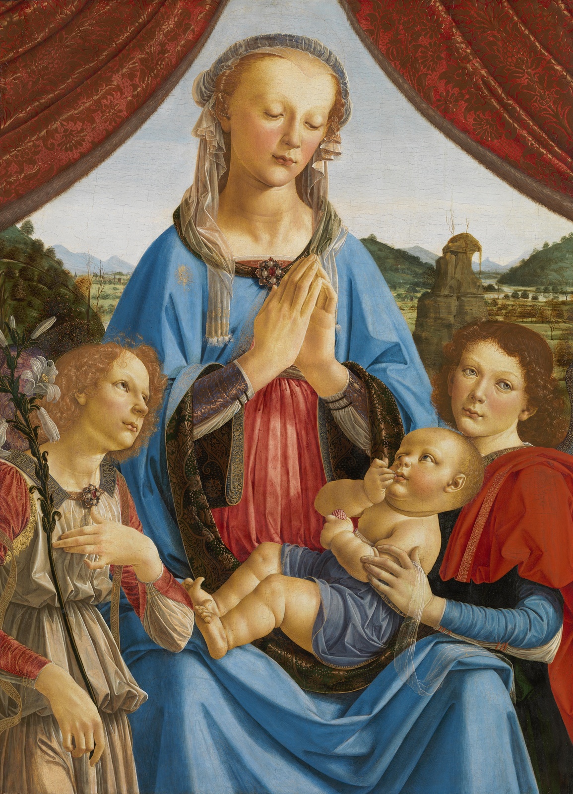 1Мадонна с Младенцем и двумя ангелами (The Virgin and Child with Two Angels) (совм с Лоренцо ди Креди)_1476-1478_96.5 х 70.5_д.,т._Лондон, Нац.jpg