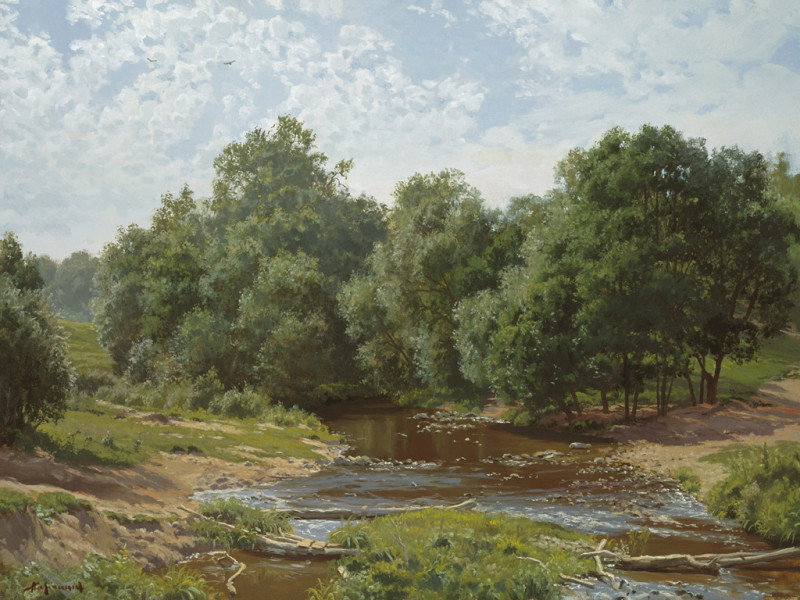 Брод на лесной речке, 1999..jpg