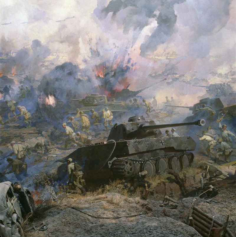 Диорама .Огненная дуга. Фрагмент 1. 1986 г. Авторы работы БУТ Н.Я., СЕВОСТЬЯНОВ Г.К.jpg