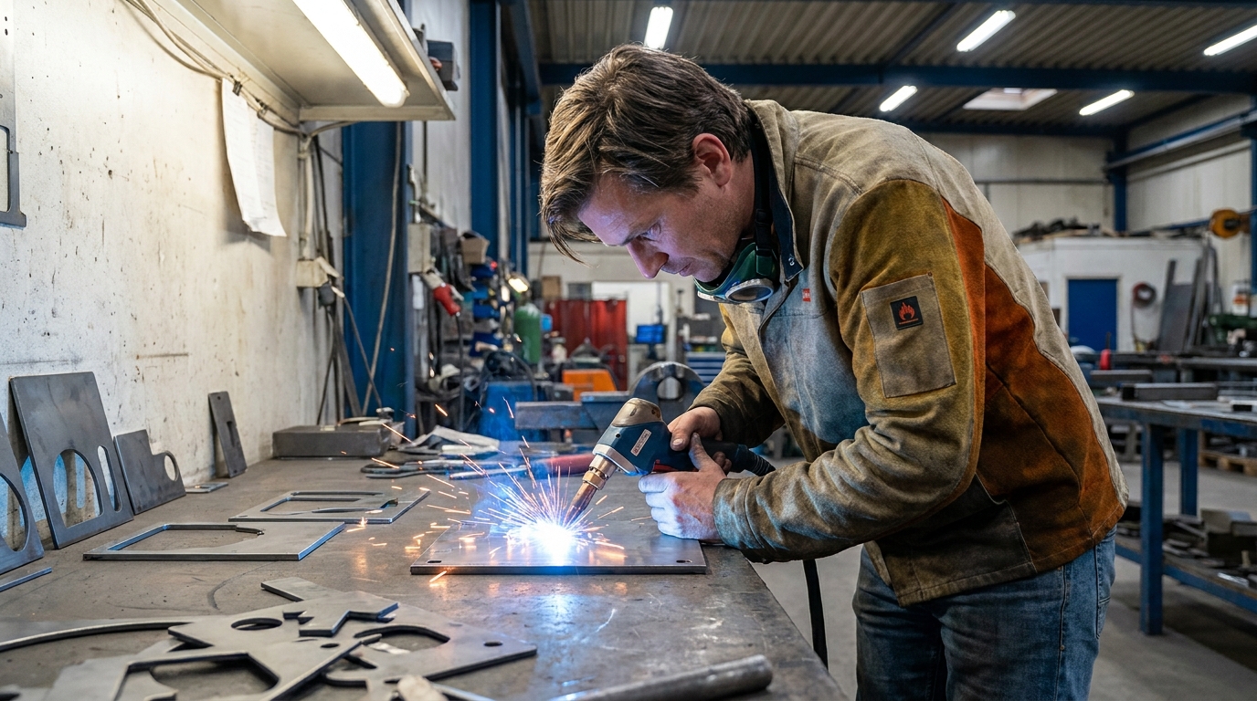 Плазморез или лазерная сварка: сравнение технологий для производства, male professional at work, workshop