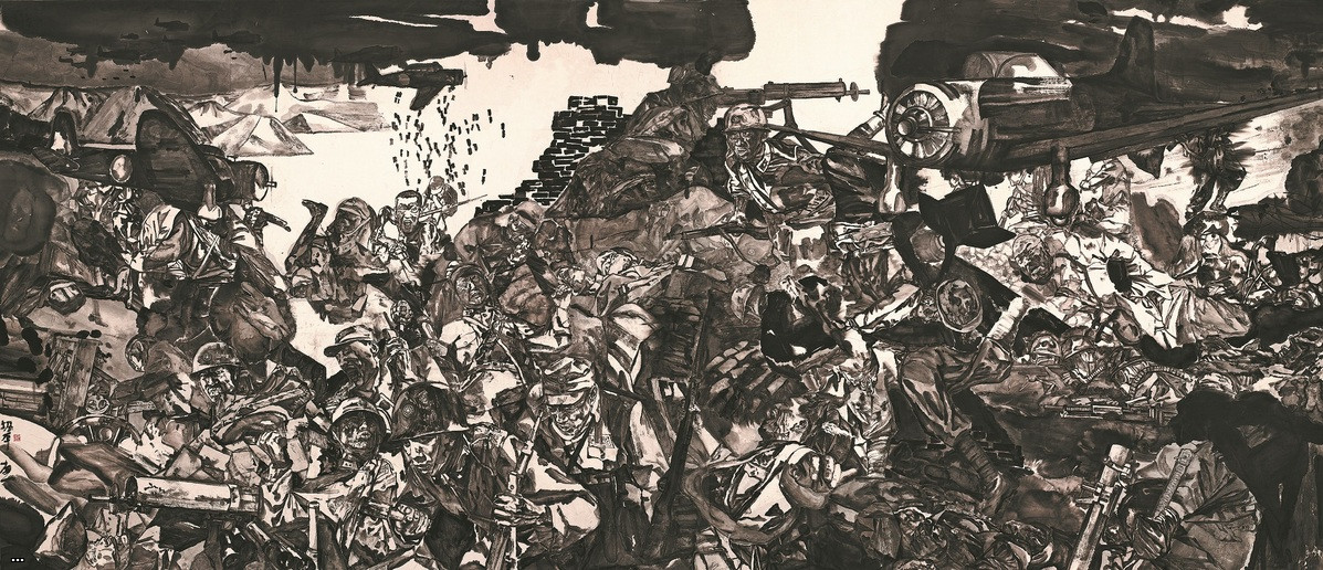 The Zhejiang-Jiangxi Battle, by Yu Zhenping from China Academy of Art..jpeg