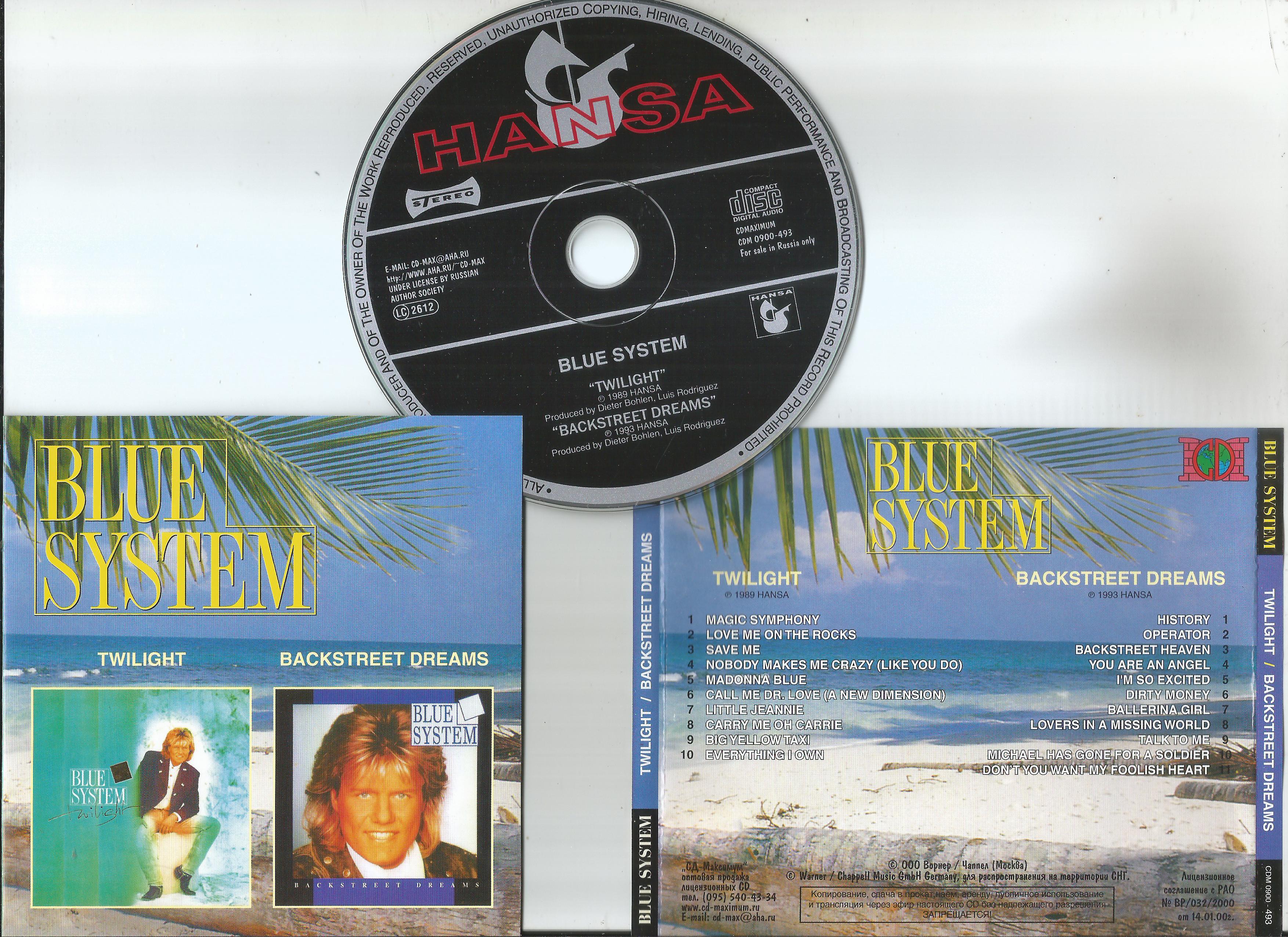 blue system twilight / backstreet dreams (2 in 1cd)