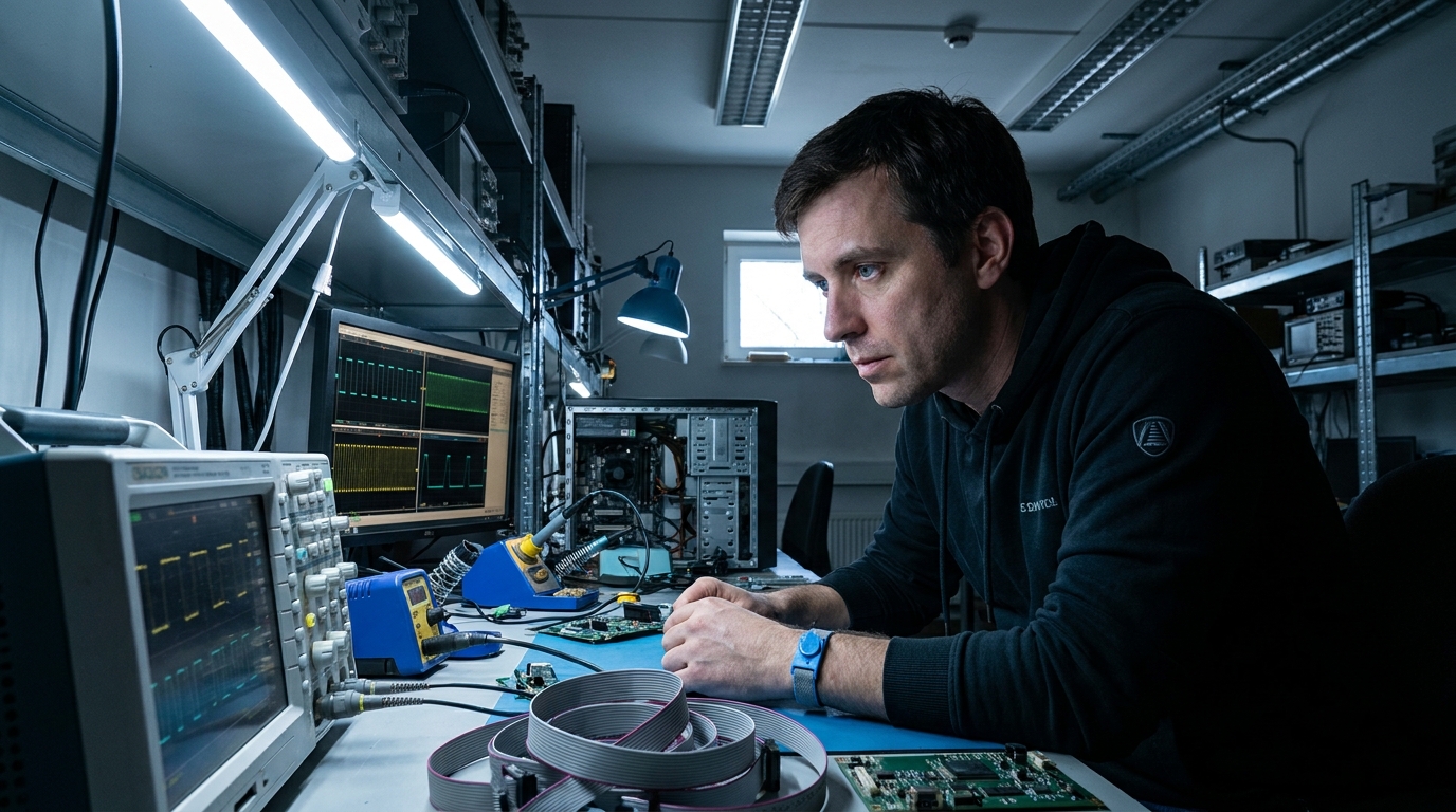 Дисплей, монитор и драйверы: основные компоненты системы отображения, male professional at work, studio