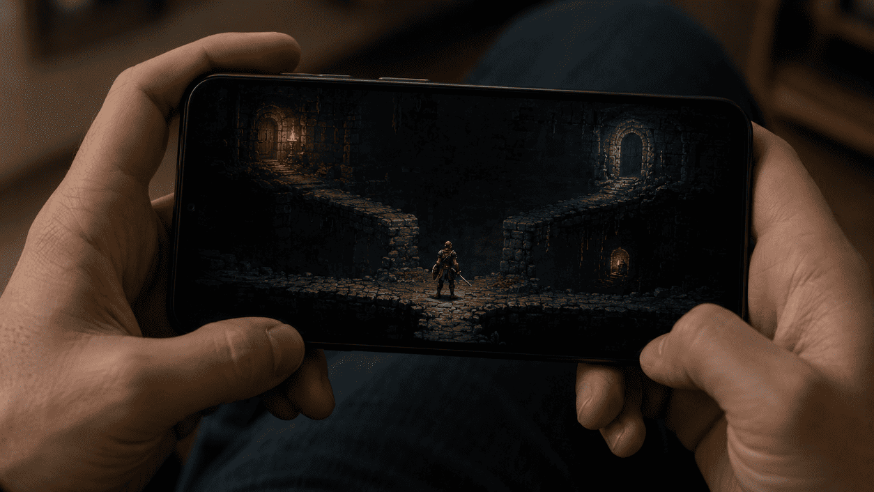 Игрок выбирает скрытый маршрут Dead Cells на Android