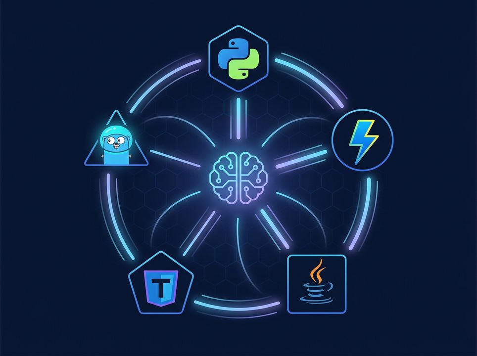 Схема совместимости ИИ-инструментов с языками программирования Python, JavaScript, Java