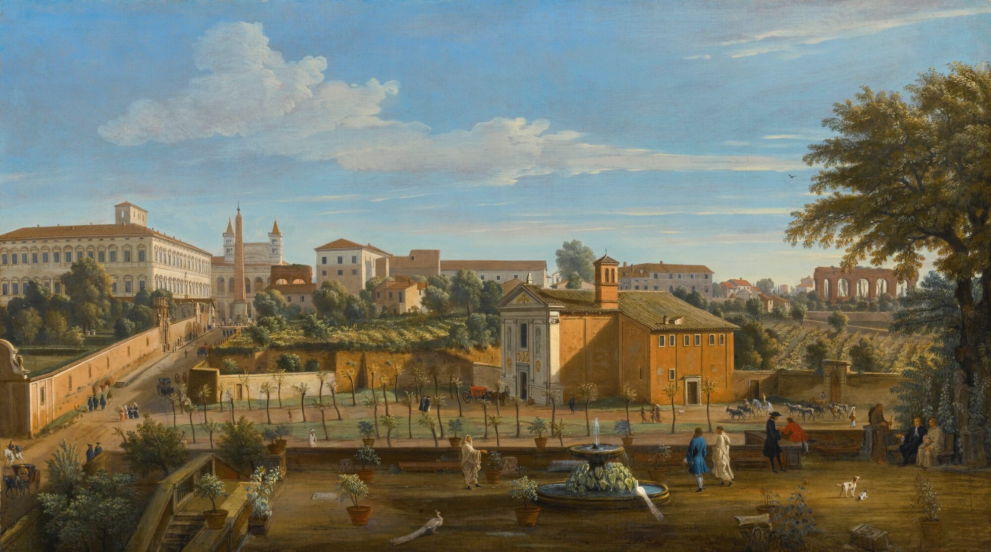 28ROME, A VIEW OF THE CHURCH OF SANTI MARCELLINO E PIETRO, FROM THE VIGNA CICCOLINI, WITH THE PALAZZO LATERANO, THE CHURCH OF SAN GIOVANNI IN LATERANO, THE OSPEDALE DI SAN GIOVANNI AND RUINS OF.jpg